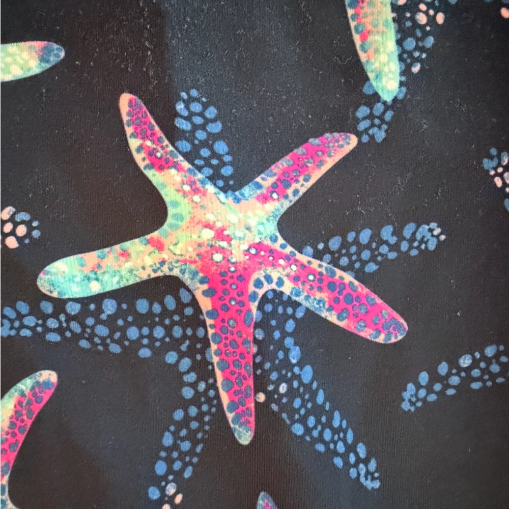 Lands' End Kids Starfish Swim Shirt - Pink and Navy - Picture 3 of 4